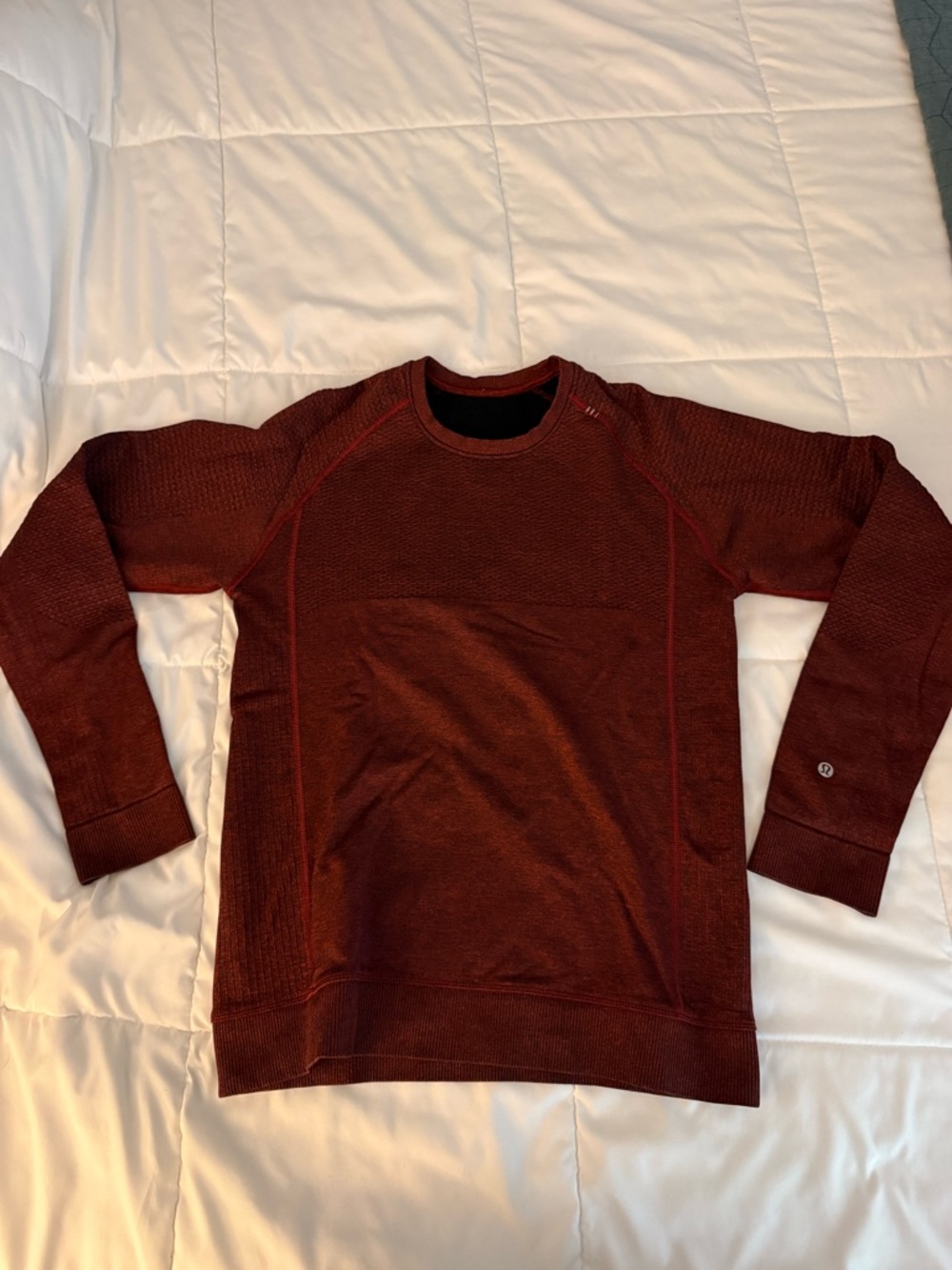 Men's Lululemon Engineered Warmth Crewneck, Size Small (Burgundy)